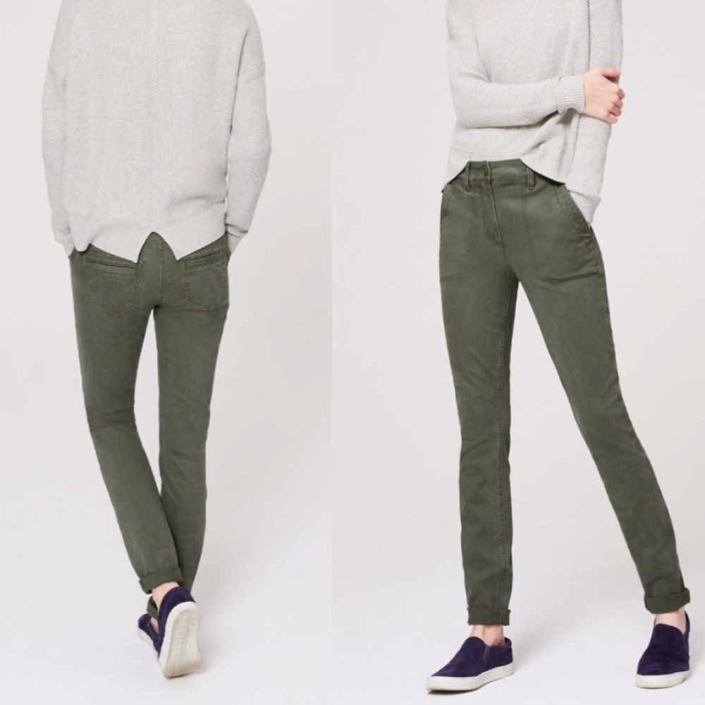 NWOT Ann Taylor Loft Green High Waist Pants